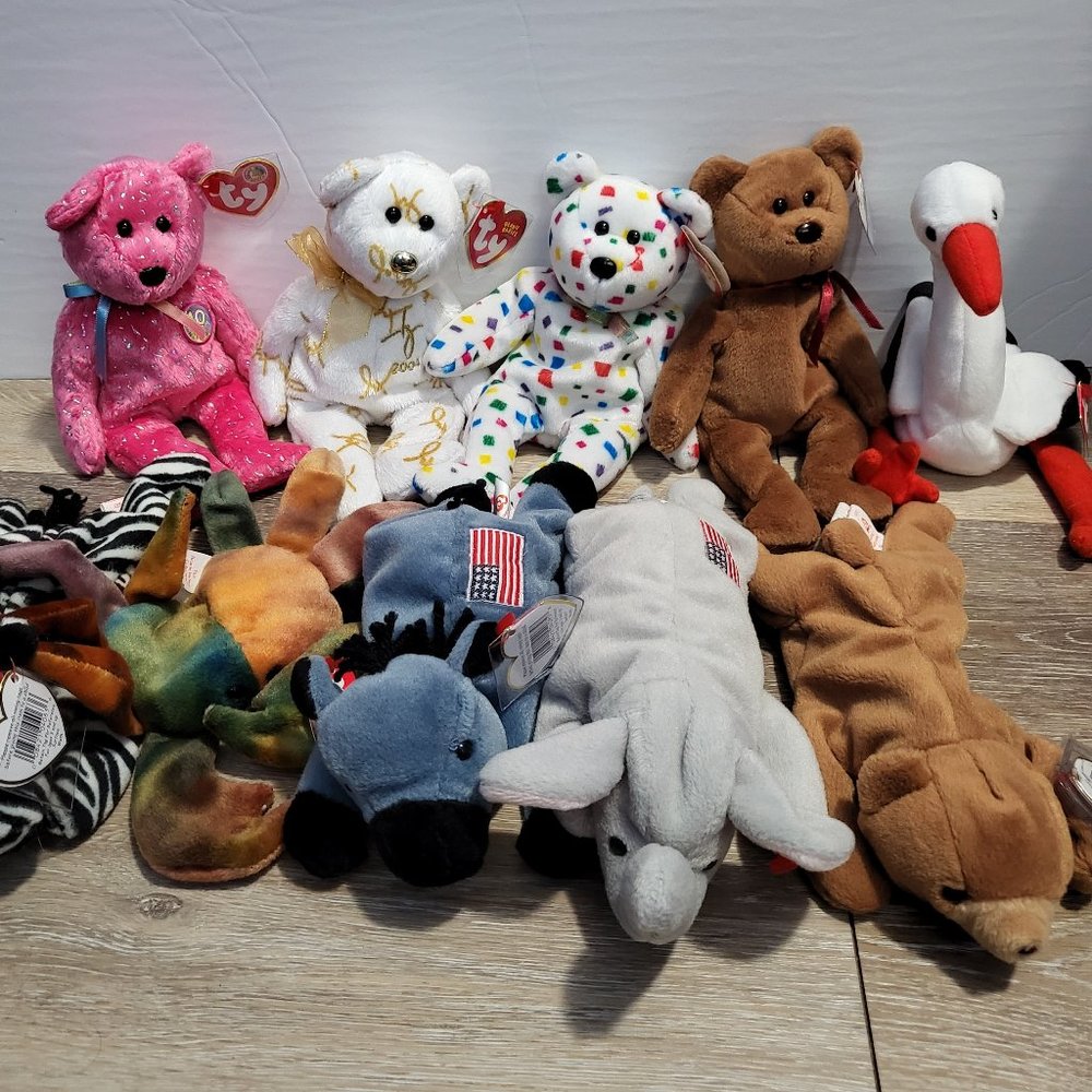 Lot of 10 Ty Beanie Babies(Bag 3)